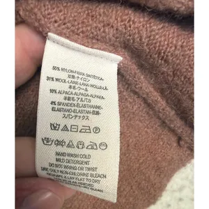 Free People Sweater Womens S Pink Tunic Mock Neck Alpaca Blend Relaxed thumbnail 5