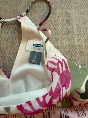 Old Navy Floral Racerback Maxi Dress Small Petite Tropical thumbnail 3