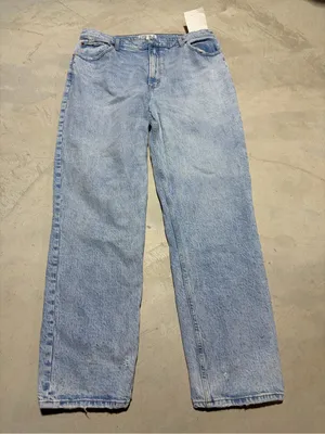 Abercrombie & fitch 90s straight Light Wash Leg ultra high rise Jeans 18L thumbnail 1