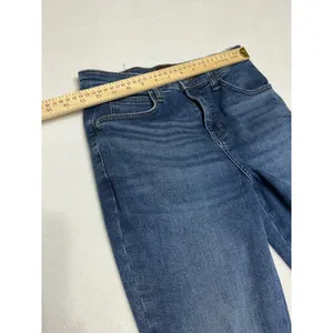 Lee Womens Flare Jeans Size 28 Bell Bottom Raw Hem Stretch Y2K Blue 112343951 thumbnail 5