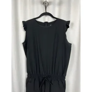 Albion Fit Black Ruffle Sleeve Active Lounge Romper Sz.M thumbnail 6