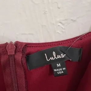 NWT Lulu’s All this Appeal burgundy bodycon midi dress size M thumbnail 5