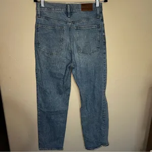 Madewell The Perfect Vintage Straight Distressed High‎ Rise Denim Jeans thumbnail 7