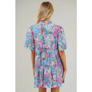 Sugarlips Women’s Floral Shift Dress With Split Neck Size XS thumbnail 3