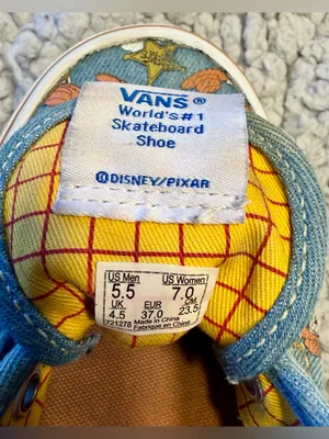 Rare Disney Pixar x Vans Authentic Toy Story Sheriff "Woody" Denim Sneakers. thumbnail 8
