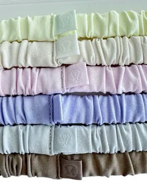 Lululemon Skinny Scrunchies 6 Pack Sheer Oak/Lt Ivory/Pink Org/Elix/Vapor/Lav Fr thumbnail 12