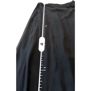 Vintage Black Chiffon Maxi Skirt Sheer Overlay Lined Formal Evening Womens M L thumbnail 7