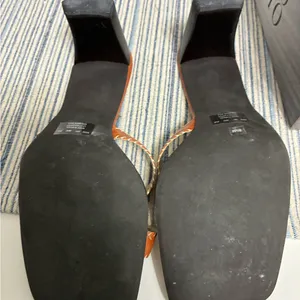 Franco Sarto Reddish Orange Slip On Heels Women’s Size 8.5 thumbnail 4