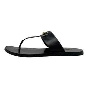 Gucci Horsebit Black Leather Thong Flat Sandals EU 36 Made in Italy thumbnail 2