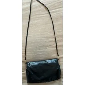 Vintage Navy Blue Envelope Crossbody Bag Faux Leather Asymmetric Flap Purse thumbnail 3