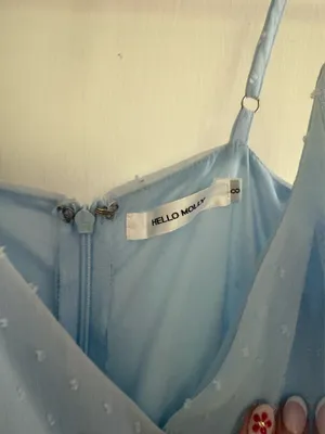 Hello Molly Tie Blue Mini Dress thumbnail 5