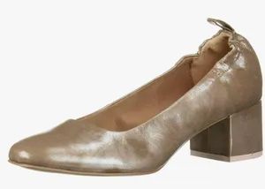Brooklyn Champagne Lott block heel Pump sz 7.5 thumbnail 1