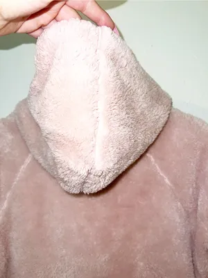 H&M Light Pink Fuzzy Kids Hooded Jacket thumbnail 9