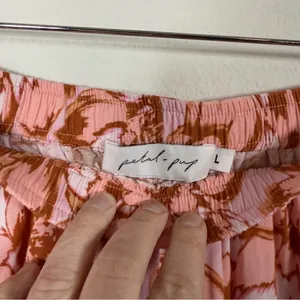 Petal + Pup Women’s Flowy Floral Maxi Skirt Pink/Purple/Orange Size L thumbnail 9
