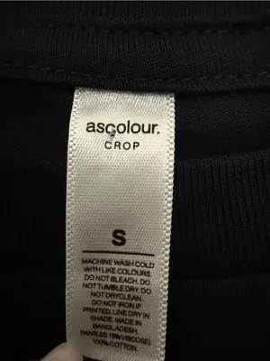 AS Colour Womens Small Stay Danglin Graphic Crop Top T Shirt Black Cotton(A930) thumbnail 6