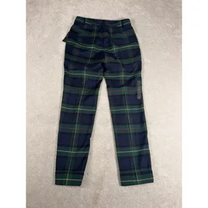 NWT‎ Lauren Ralph Lauren Plaid Tartan Cuffed Ankle Trousers Women's 2 Wool Navy thumbnail 10