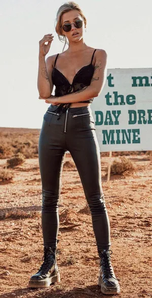 Princess Polly Leather Pants thumbnail 1