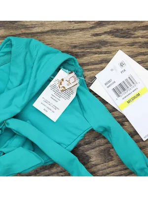 NWT Becca Womens Shirred Underwire Bikini Top Swim 853557 Peacock Blue Green M thumbnail 12