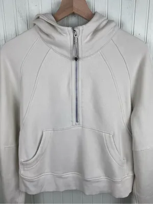 Lululemon Scuba Oversized Half-Zip Hoodie Women's Size XS/S White Opal Soft Cozy thumbnail 4