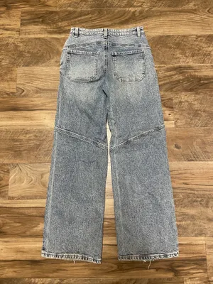 Celebrity Pink Juniors Skater Wide Leg Light Wash Denim Jeans Size 3/26 thumbnail 7