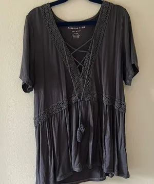 American Eagle Soft & Sexy Peplum Top thumbnail 1