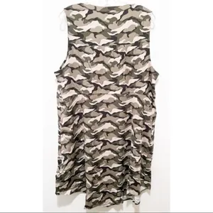 Torrid Sleeveless Zip-Front Shirt Dress - Stretch‎ Challis Camo NWT thumbnail 6