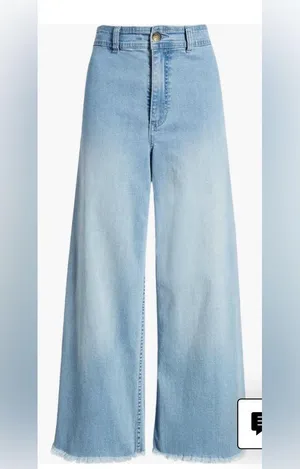 BILLA BONG Free Fall Fray Hem Stretch Wide Leg Jeans thumbnail 1