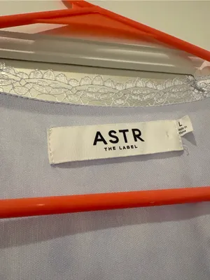 Astr Light Blue and Cream Floral V-Neck Maxi Dress thumbnail 2