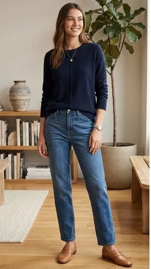 Banana Republic Navy Merino Wool Cashmere Blend Crew Neck Sweater‎ XS Filpucci thumbnail 1
