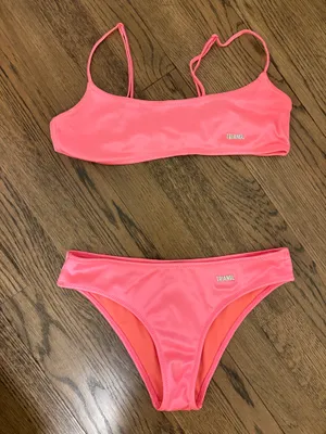 Pink triangle bikini set thumbnail 1
