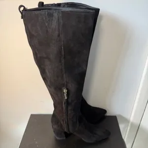 Sam Edelman Black Suede Knee‎ High Block Heel Pointed Toe Thora Boots Womens 6 thumbnail 8