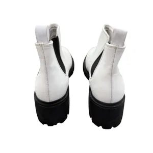 Steve Madden Howler White Lug Sole Chelsea Ankle Boots Size 7.5 thumbnail 5