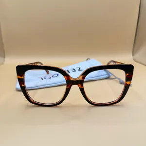 Zeelool Brown Glasses Frames, No prescription thumbnail 2