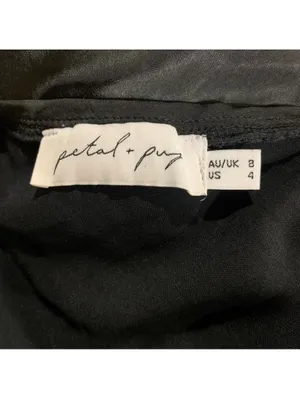 Petal and Pup Black Maxi Dress with a Slit and Open Back - Size 4 thumbnail 3