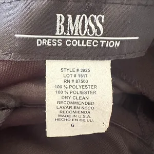Vintage BMoss‎ Dress Black Midi Halter Dress 6 Babydoll Y2K Whimsigoth Goth Hoco thumbnail 10