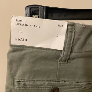New NWT American Eagle Sage Green Lived In Khakis‎ Slim Fit Flex 26" Waist thumbnail 4
