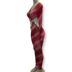 Tie Dye Size Large One Piece Pantsuit Exotic Style & Ruffle Bell Sleeves. New thumbnail 4