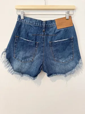 One Teaspoon Shorts Size 23 Blue Moon Le Wolves Button Fly Frayed Retro Indie‎ thumbnail 9