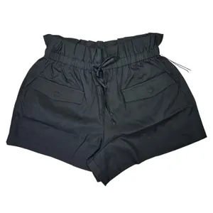Girlfriend‎ Collective Black Cora Pocket Shorts Paperbag Waist Cargo M thumbnail 2