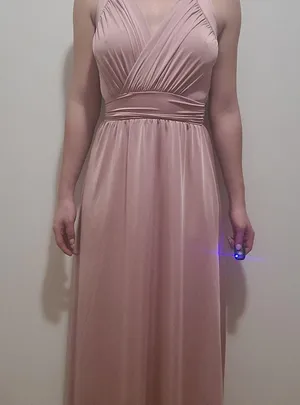 Long Sleeveless Flowy Bridesmaid Cocktail Evening Purple Size M thumbnail 10