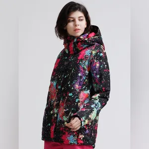 GSOU SNOW Paint Splatter Snowboarding Insulated Jacket Size XS Regular Fit NWOT thumbnail 4