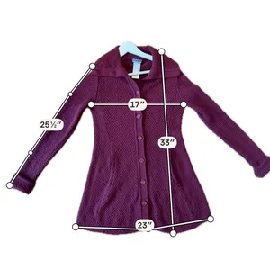 Patagonia 100% merino wool burgundy sweater jacket size small thumbnail 4