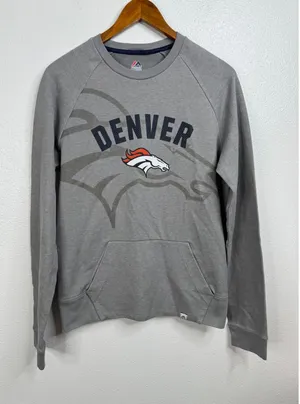 Majestic Denver Broncos‎ Sweatshirt Size Small thumbnail 1