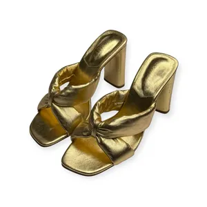 new Schutz 𒀭 Fairy High Heeled Sandal 𒀭Metallic Gold Shimmer Leather 𒀭 7.5M 𒀭 thumbnail 8