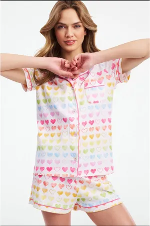 Roller Rabbit Watercolor Rainbow Heart Polo Pajamas thumbnail 1