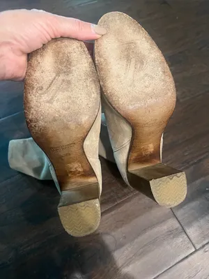 Free People Tan Soft Suede Heeled Boots 9 Made in Italy GUC thumbnail 6