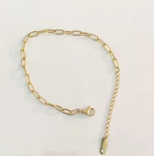 Boutique 18k Gold Mini Link Bracelet thumbnail 5