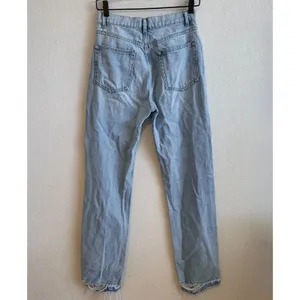 REFORMATION Stevie Ultra High Rise Straight Tahoe Raw Hem Denim Jeans Womens 26 thumbnail 2