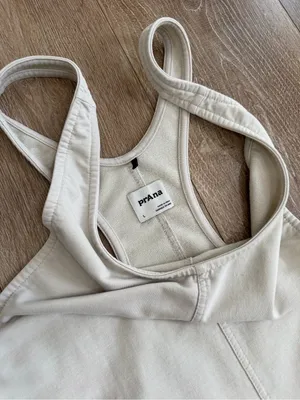 Prana Mindful Movement Jumpsuit Organic Cotton Blend Almond Size Large thumbnail 5