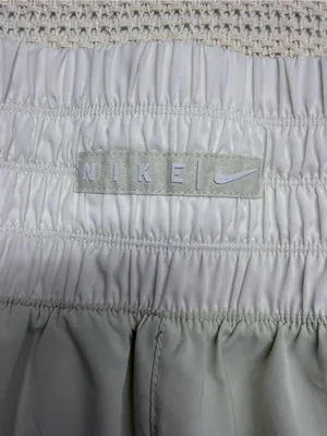 Nike Women's Athletic Shorts in Sage Green with White Waistband thumbnail 8